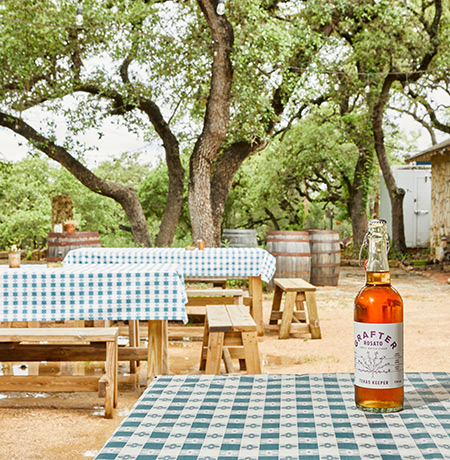 Picnic area at Texas Keeper Cider